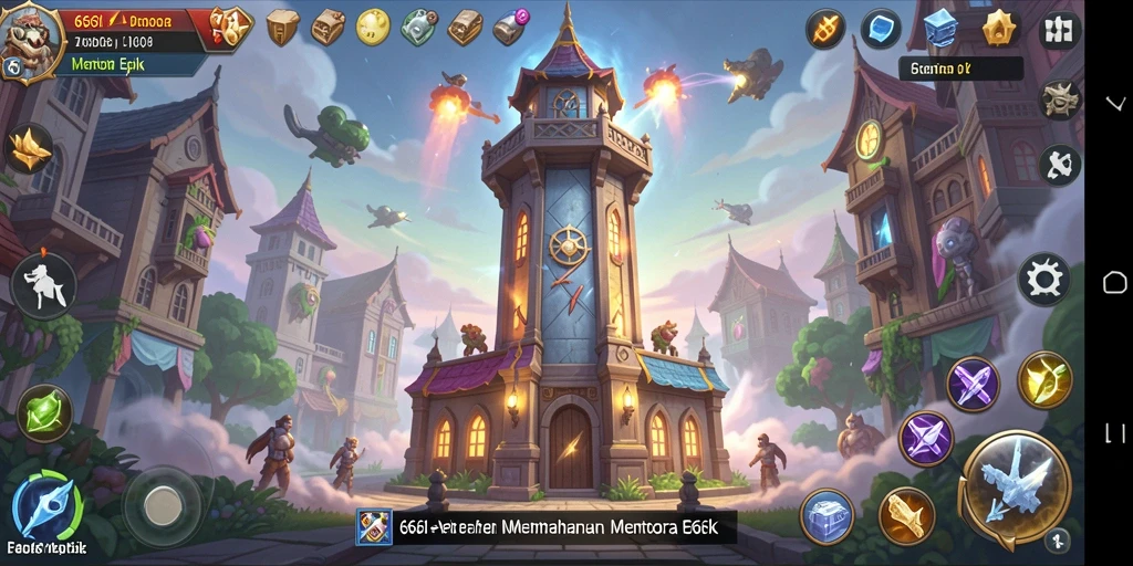 Tampilan gameplay Tower Defense di 666I yang menegangkan.