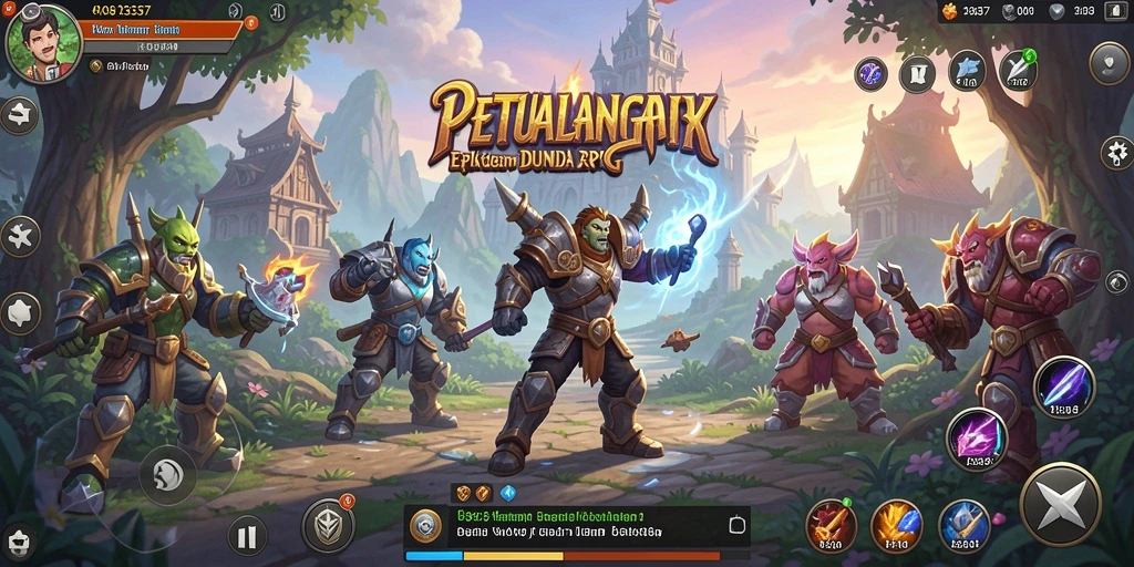 Screenshot 93337 menunjukkan aksi seru dalam pertempuran RPG.