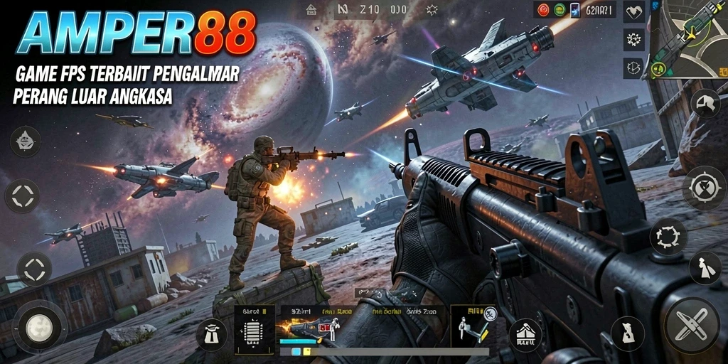 Tangkapan layar gameplay menegangkan AMPER88 saat beraksi.