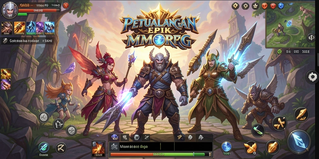 G668 menampilkan aksi pertarungan epik dalam dunia MMORPG yang luas.