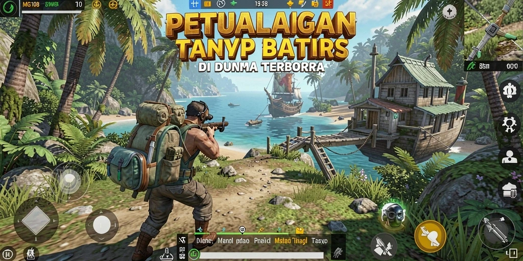 Tampilan gameplay MG108 yang menakjubkan dalam dunia terbuka.