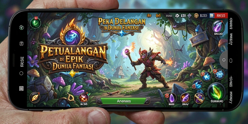 Tampilan gameplay epik dengan aksi RPG yang mendebarkan.
