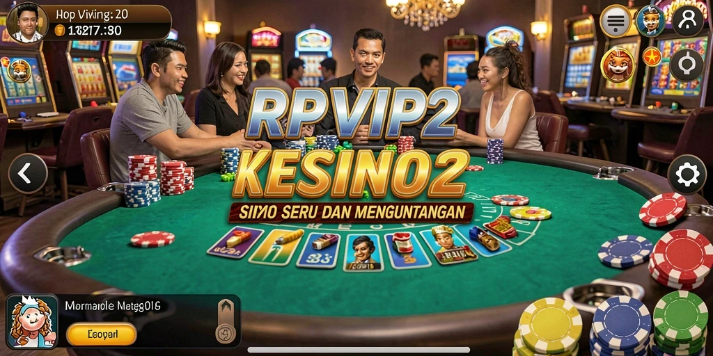 Screenshot gameplay RPVIP2 menampilkan suasana kasino yang mendebarkan.