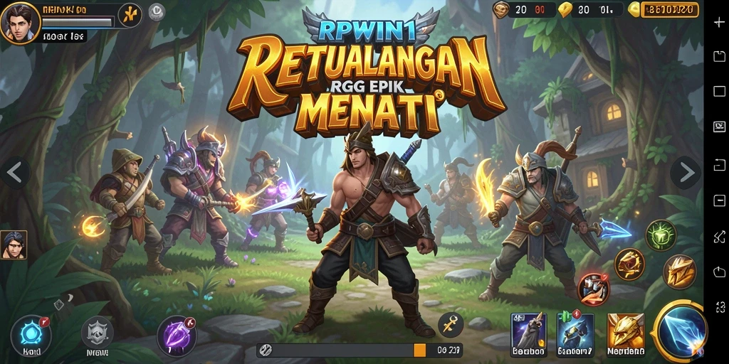 Tangkapan layar utama RPWIN1 menampilkan aksi pertempuran yang mendebarkan.
