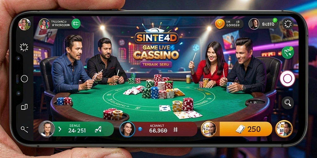 Tampilan gameplay menarik di <strong>SINTE4D</strong> dengan dealer langsung.