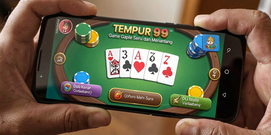 Screenshot menampilkan gameplay seru TEMPUR99 dalam permainan Gaple.