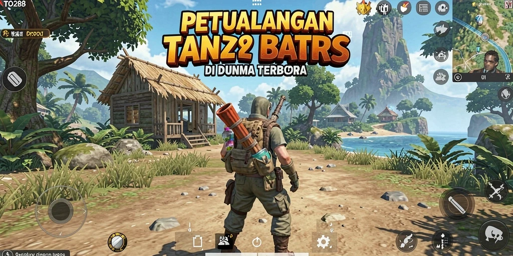 Screenshot gameplay TO288 yang menampilkan kebebasan eksplorasi dunia terbuka.